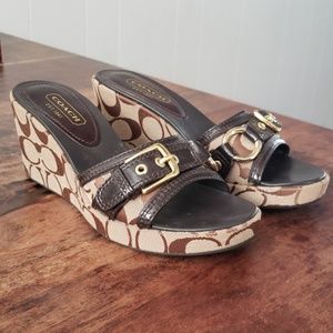 NEW Coach brown wedge 5.5